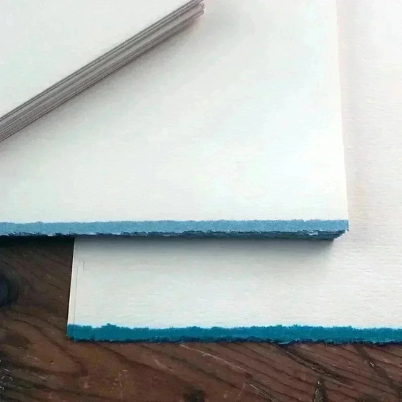 Paper Presentation Blue Deckle-Edged Letter Writing Set - Picture 2 of 4